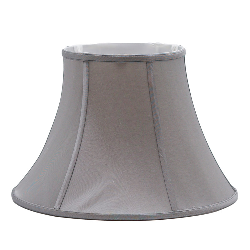 Abat-jour cloche Dupioni Pure Silk, H 9 po x l 14 po x P 14 po, Gris
