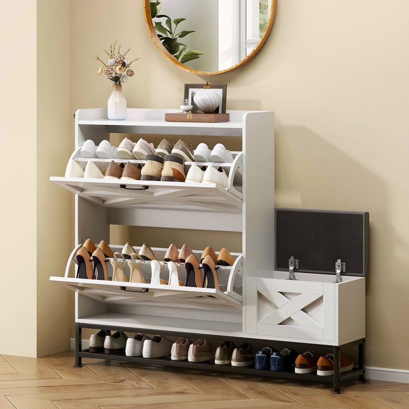 Armoire à chaussures, armoire à chaussures d'entrée de maison, armoire de rangement pour balcon d'entrée, étagère à chaussures de grande capacité
