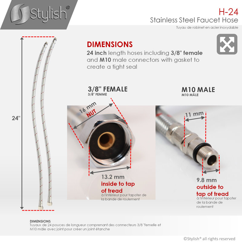 Stainless Steel Faucet Hose