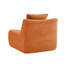 Canapé d'appoint sans accoudoirs avec coussin en tissu natté orange, siège simple modulaire-129512908-129512909