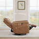 Mila Leather Rocking Swivel Power Recliner