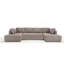 Canapé modulaire de 138,5 po, canapé en forme de U, salon, appartement, rembourré, canapé 6 places, canapé combiné libre (tissu en filet), tissu respirant, gris-121059944
