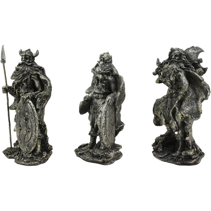 Ensemble de 3 pièces norse viking warlock gods et sorcerer figurine Sabir
