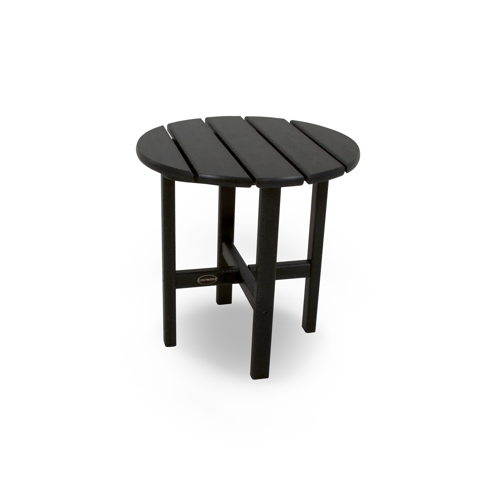 POLYWOOD® Tables 18" Patio Side Table, Black