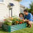 6x3 Ft Galvanized Steel Raised Garden Bed Kit - 1ft High, Outdoor Metal Planter Box for Vegetables, Herbs, Flowers & Plants | Easy Assembly, Rust-Resistant, Durable，set of 5-553584946-553584937