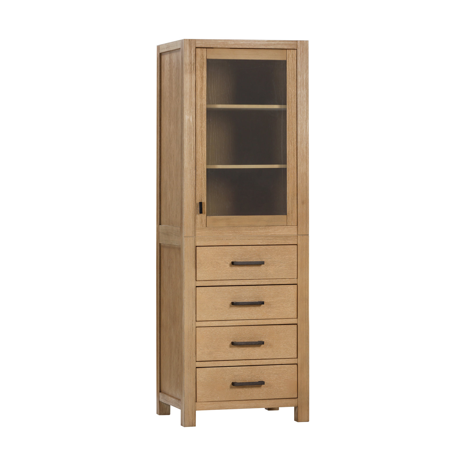 Keira Linen Cabinet, Brushed Oak