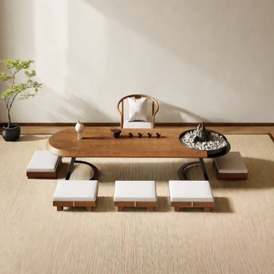Wabi-sabi coffee table with minimal design