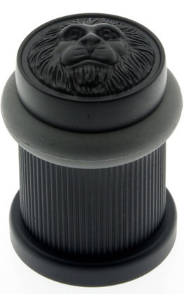 Solid Brass Floor Mount Stop, Matte Black