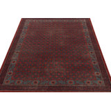Distressed Homage Hand Knotted Wool Floral Area Rug