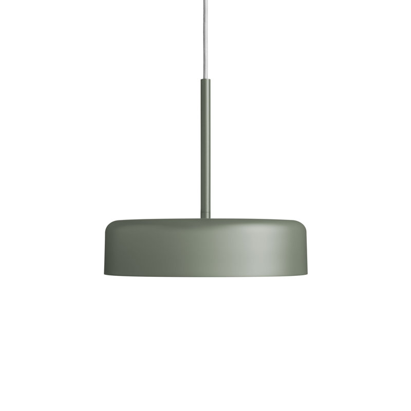 Luminaire suspendu Bobber, H 11 po x l 12 po x P 12 po, Gris / vert