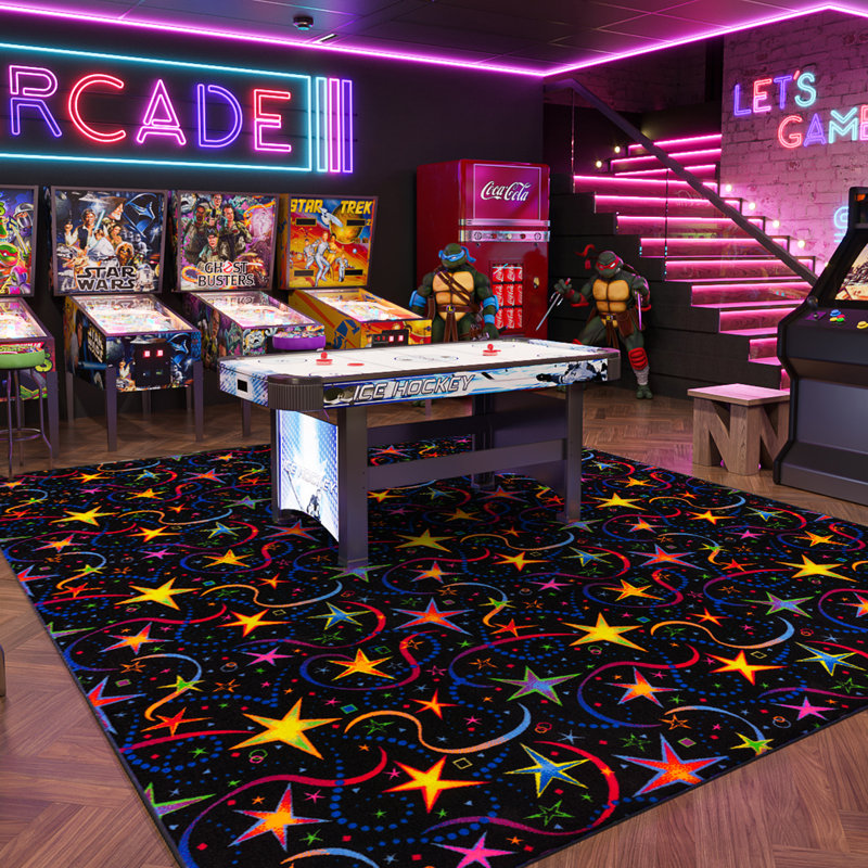 Tapis Neon Lights Have a Blast, Rectangle 12 pi x 7 pi 6 po