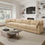 Super Large Wide And Deep Seat Sofa Couch For 4 Persons, 4 Seater Sofa With Storage Pull Out Drawer Under Each Seat, Chenille-1057361224