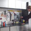 Armoire de garage Series - 64 po Largeur, hauteur 72, fixation murale 20 profondeurs, grand rangement, finition l 64 po x H 72 po x P 20 po, très profond, résistant aux taches et à l'eau, élégant