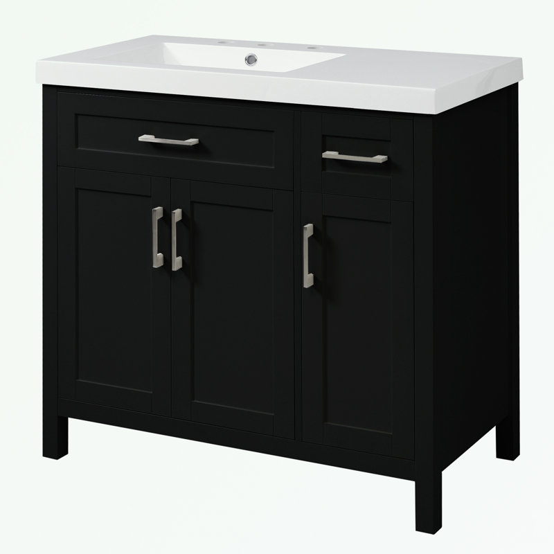Armoire de salle de bain Magrini, Noir