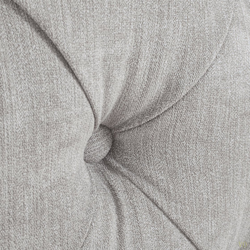 Ensemble de lit pour tête de lit tapissier, grand, polyester, Gris argenté, Grand lit
