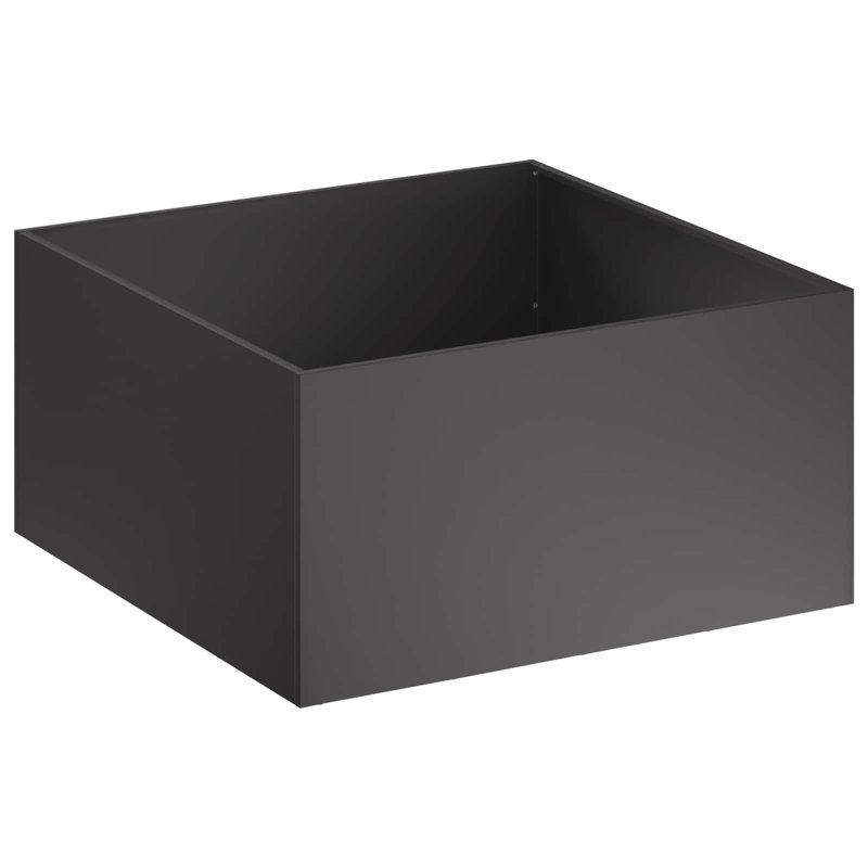 Planter, 40cm H x 80cm W x 80cm D, Black, 2