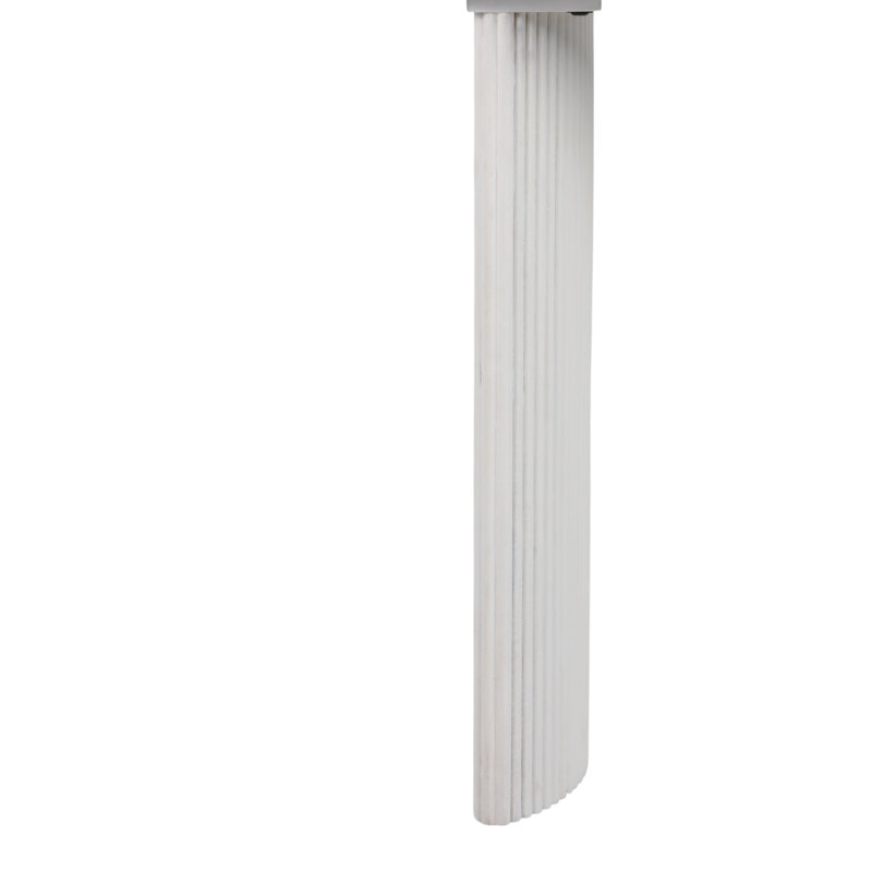 Sagebrook Home 60" Catalina Travertine & Fluted Wood Console Table