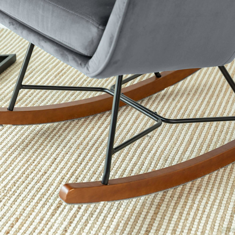 Chaise berçante moderne Hannah Mid Century (chaise berçante)