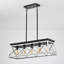 Lustre de ferme à 5 lumières pour salle à manger, blanc Scan Black, luminaire rustique pour îlot de cuisine