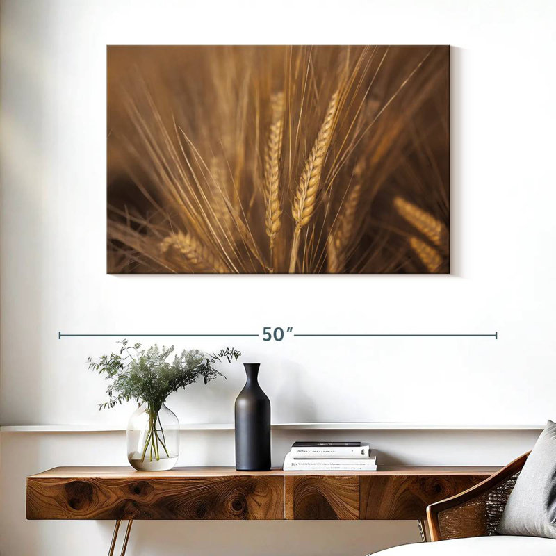 Harnek Wheat Field Up Close, 26" H x 39" W