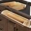 Base de meuble-lavabo simple en bois massif 66 po Osoria-121091443