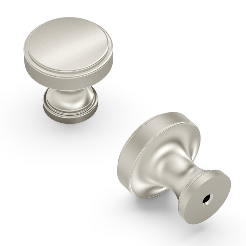 Brownstone Collection Round Knob - 1-1/4 " Diameter Cabinet Knob - Transitional Hardware for Drawers & Cabinets, Satin Nickel