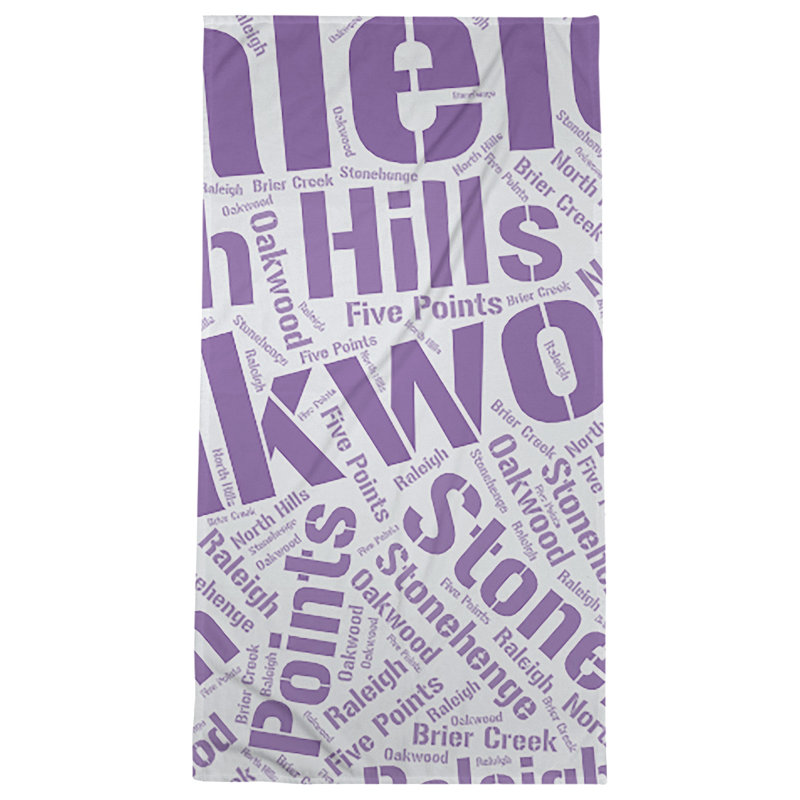 Bath Towel, Purple, Raleigh, Poly/Cotton