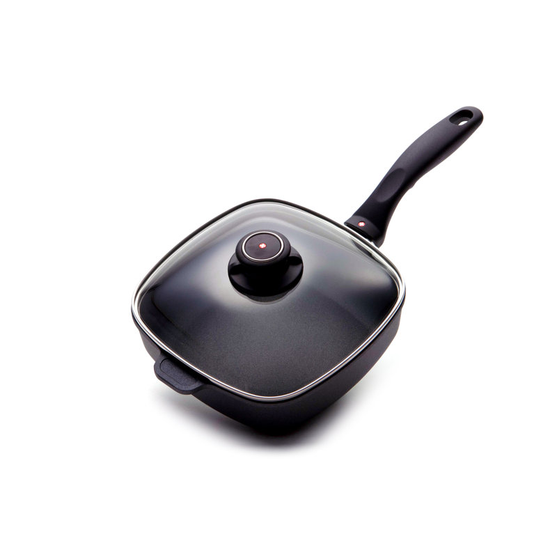 Non Stick Aluminum Saute Pan with Lid, 2.1 Quarts