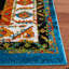 Tapis rétro bleu / ivoire Hamadan 260-370008914