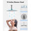 Système de douche à pression équilibrée avec douchette à main 12 po avec douchette à main DigitalDisplay-83197657