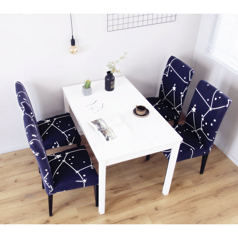 Housse pour chaise de salle à manger, Bleu foncé