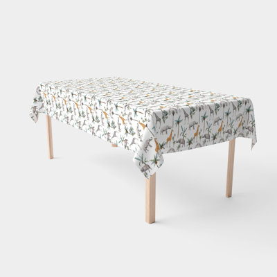 Rectangular Tablecloth, 100% Cotton, 52X104", Tropical Jungle