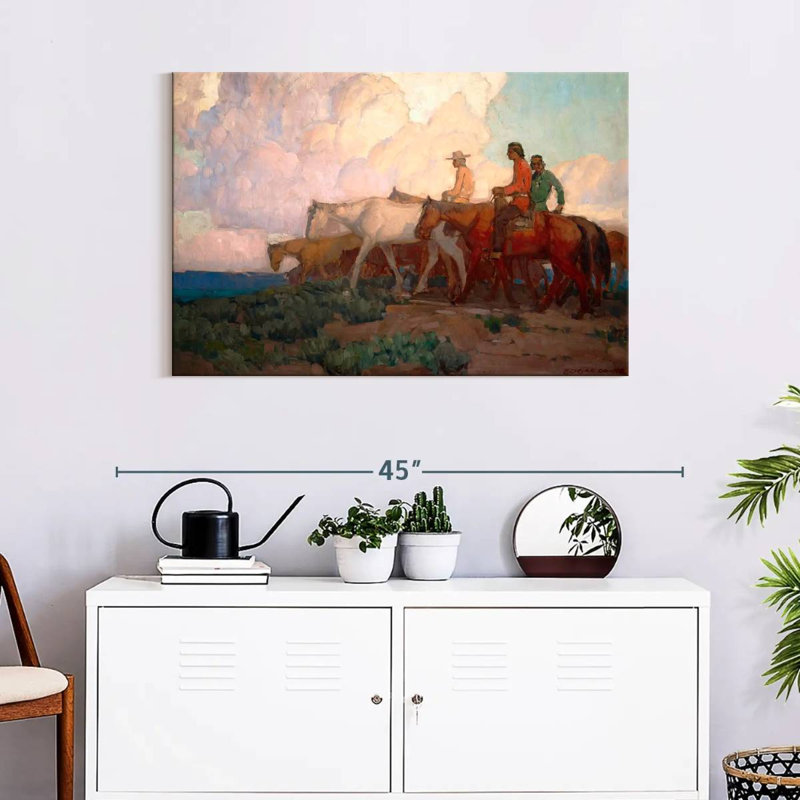 Lelar Navajo Range Riders, 24" H x 36" W