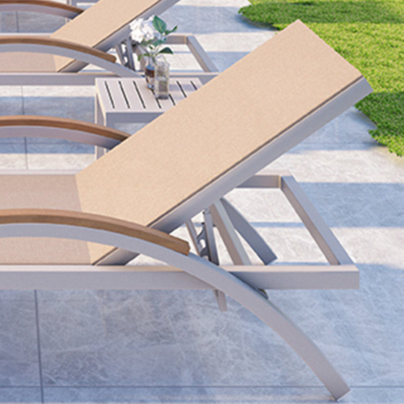 Chaises longues pour la plage, Beige / Blanc