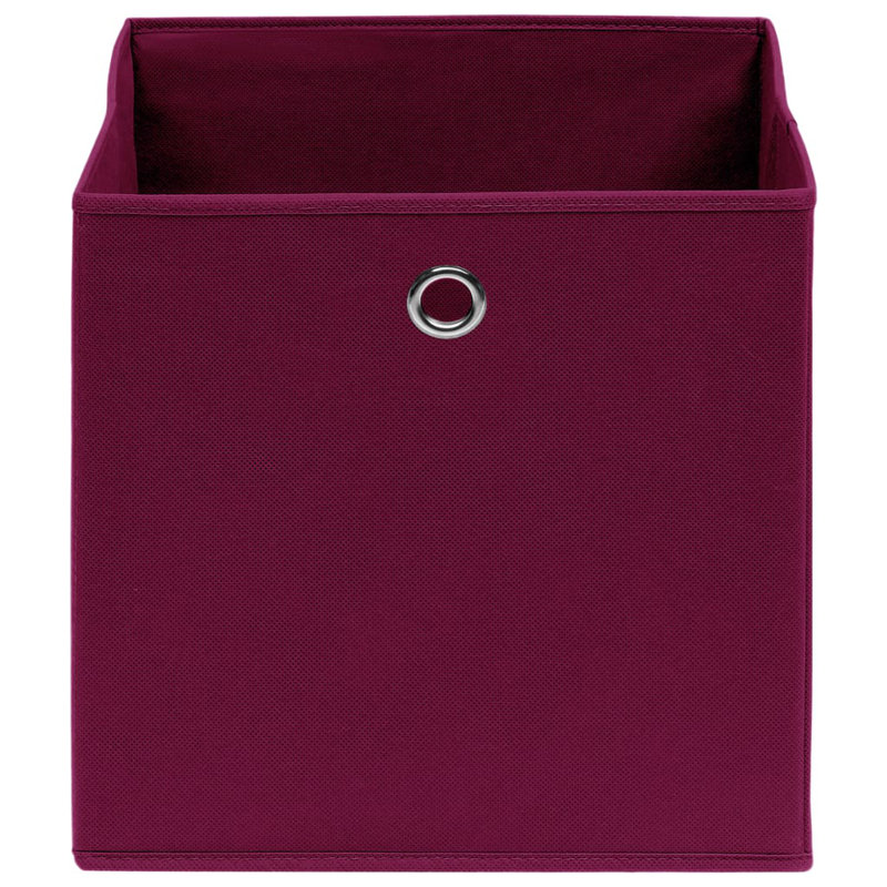 Rebrilliant Fabric Decorative Bin, Dark Red