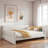 Upholstered Daybed With Usb And Slats Support-776893112