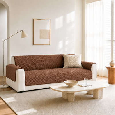 3-Piece Soft Velvety Non-Slip Sofa Cushion Cover Set with Separate Arm Covers