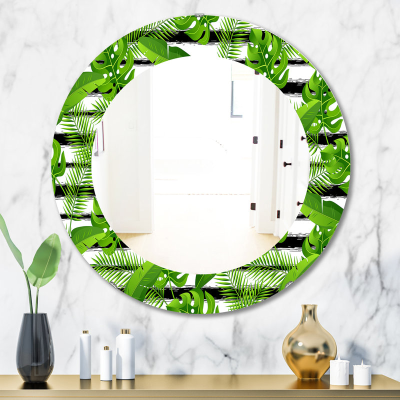 Miroir mural bohème et éclectique Tropical Mood Foliage, H 31,5 po x l po