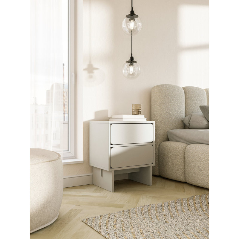 49.6cm W Manufactured Wood Bedside Table