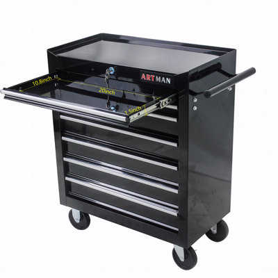 7-Drawers Multifunctional Tool Cart With Wheels