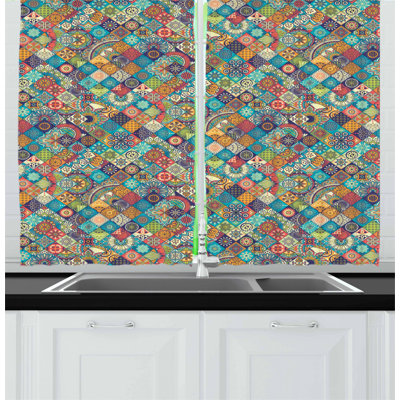 Patchwork Tailored Kitchen Curtain
