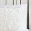 Ensemble d'édredon damassé en coton 3 pièces touffeté blanc cassé-122118569-122118570