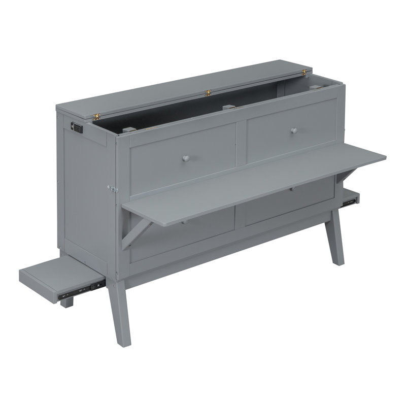 Lit escamotable Chalen, Grand, Gris