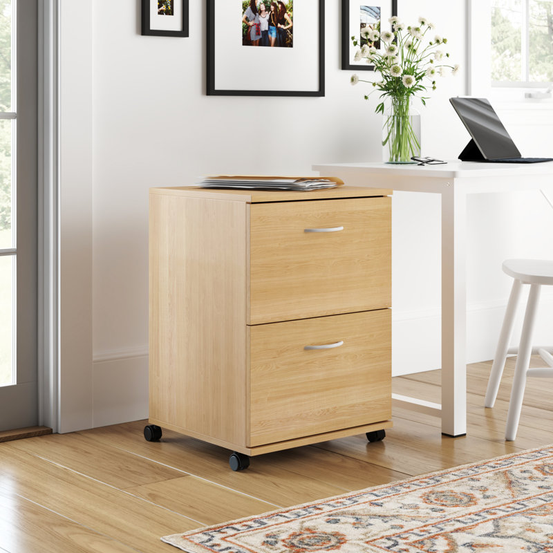 Carter 2-Drawer Vertical Filing Cabinet, Natural Maple