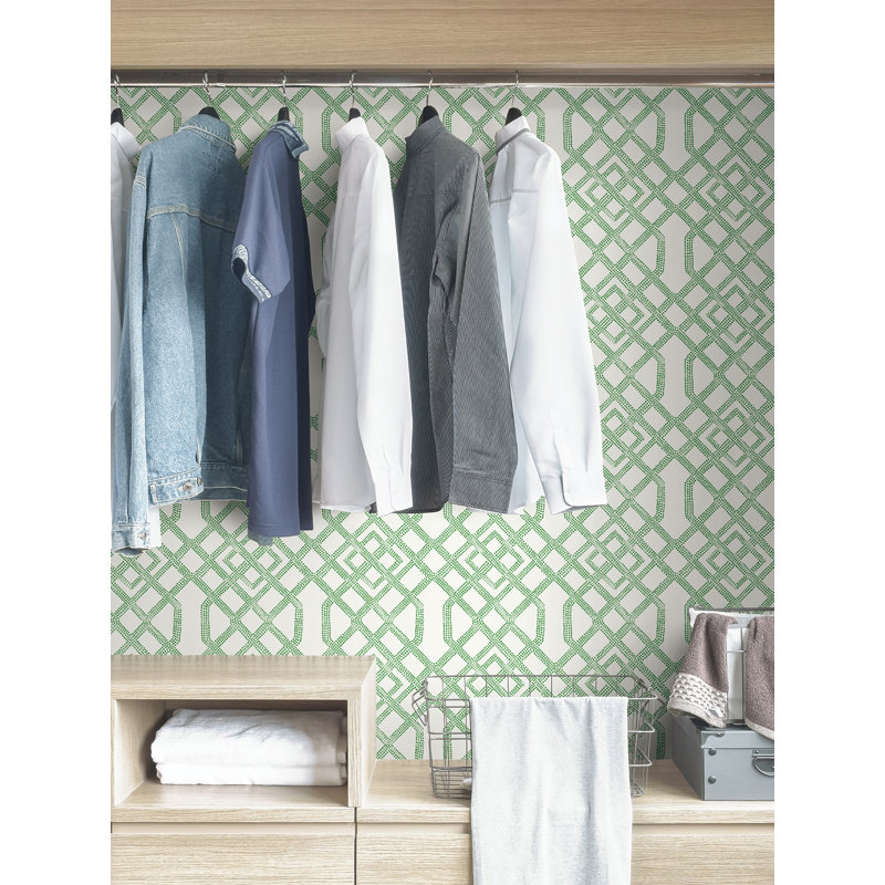 Rouleau de papier peint adhésif lisse L 18 pi x l 20,5 po, Vert