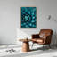 Macro sur toile bleu sarcelle-132737332