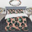 Motif de cercle noir - ensemble de housse de couette abstrait - polyester en microfibre-839778102