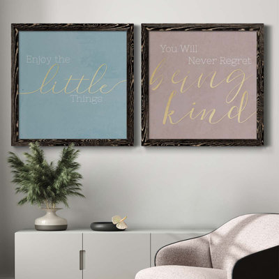 Enjoy the Little Things - 2 pièces d'art textuel sur toile