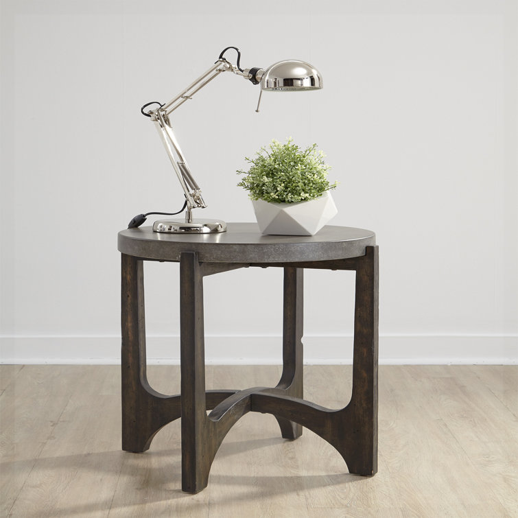 Fowey Round Cocktail Table Set w/ Two End Tables