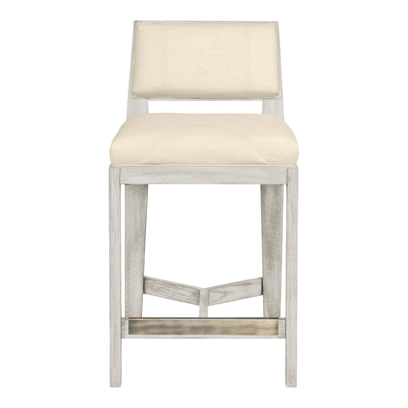 Scoville By Thom Filicia Upholstered Counter Stool with Solid Wood Frame, Navajo, Kimoni naturel